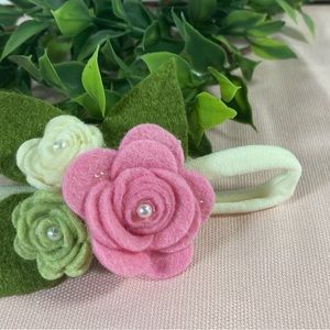 baby headband made of felt flowers